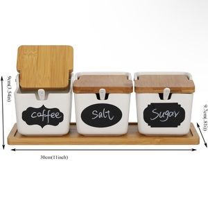 ceramic seasoning jar 【3 pieces/set】- TIANGR spice container.